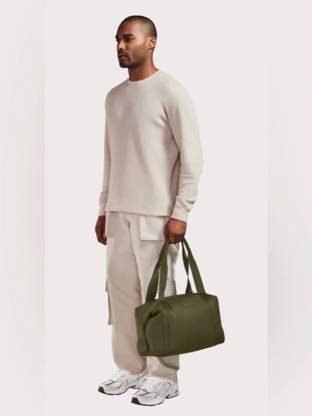Dagne Dover Olive Green Neoprene Duffel Bag - NWT